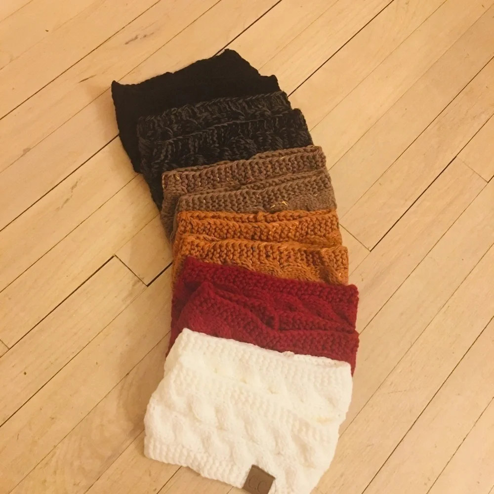 Knit Crochet Headwrap 4 Colors